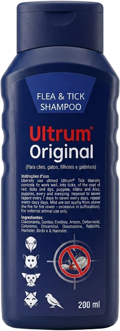 Ultrum® Original Flea & Tick Shampoo (cães, gatos, filhotes e gatinhos)