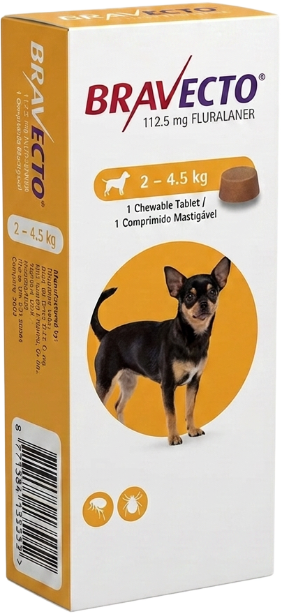 Bravecto® 2 – 4.5 kg (112.5 mg Fluralaner)